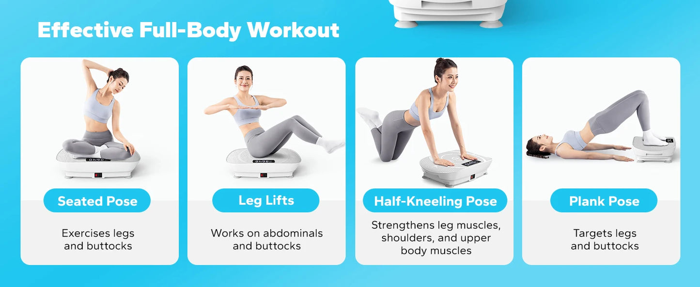 MERACH Vibration Plate Exercise Machine Whole Body Workout Power Vibrate Fitness Platform Vibration Plate Weight Loss & Shaping