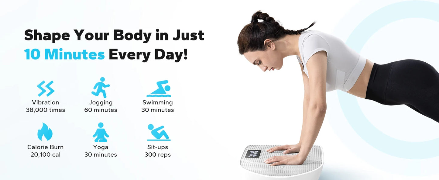 MERACH Vibration Plate Exercise Machine Whole Body Workout Power Vibrate Fitness Platform Vibration Plate Weight Loss & Shaping