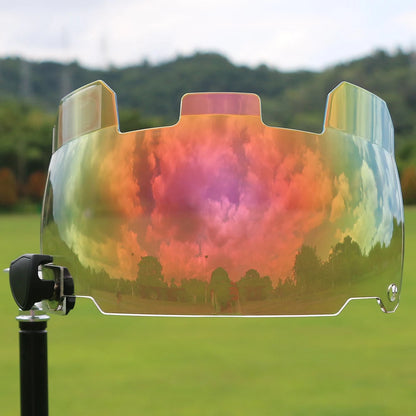 Universal Fit American Football Helmet Visor Rugby Rainbow Chrome Tinted Eye Shield Visors with Clips