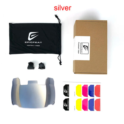 Universal Fit American Football Helmet Visor Rugby Rainbow Chrome Tinted Eye Shield Visors with Clips