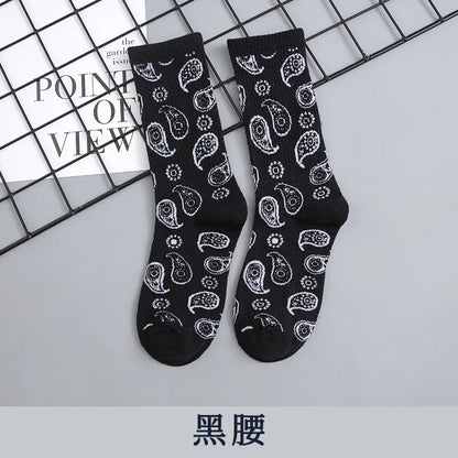 3 Pairs Men's Sports Style Street Skateboards  Crew Cactus Jack Hip Hop Harajuku Basketball Socks Women