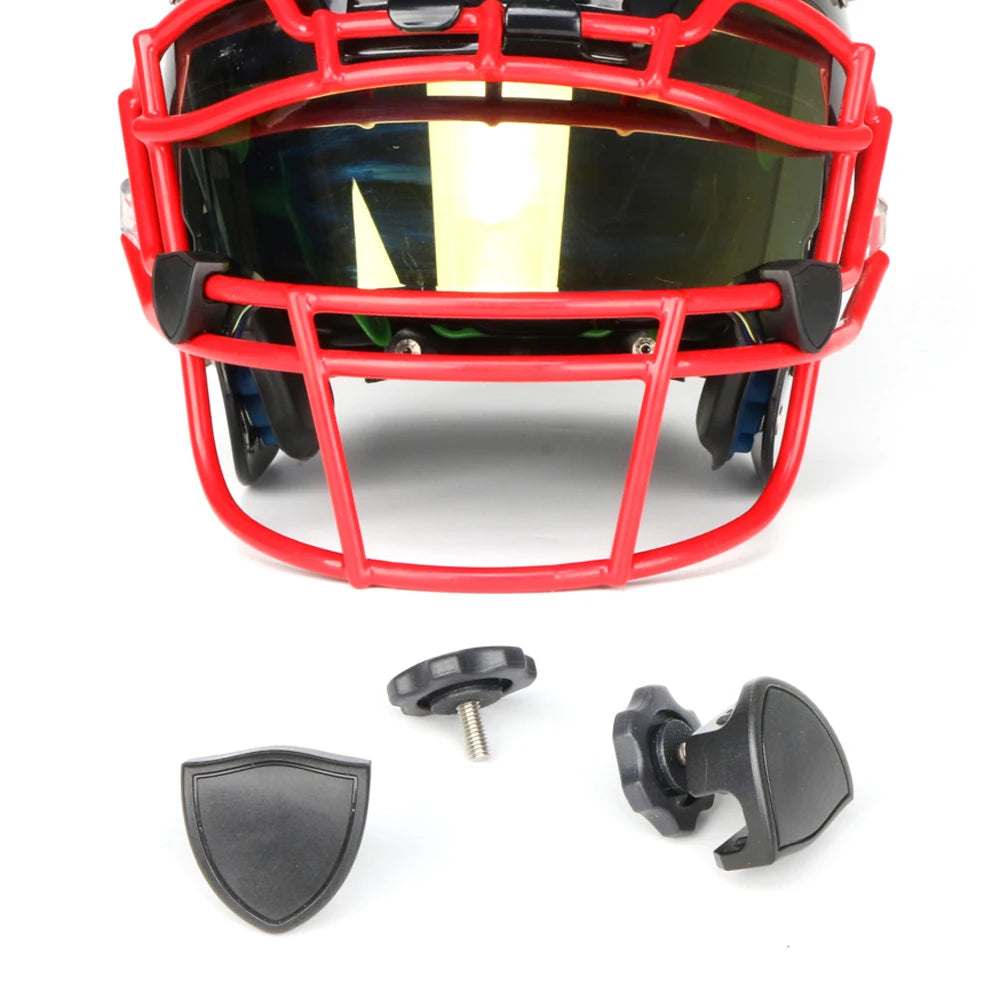 Universal Fit American Football Helmet Visor Rugby Rainbow Chrome Tinted Eye Shield Visors with Clips