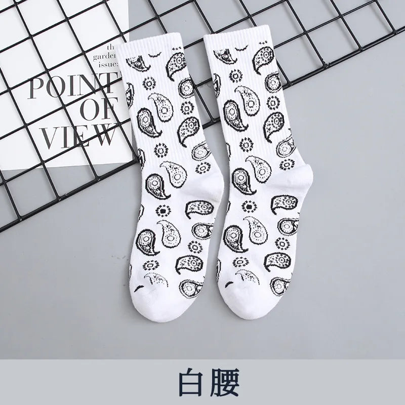 3 Pairs Men's Sports Style Street Skateboards  Crew Cactus Jack Hip Hop Harajuku Basketball Socks Women