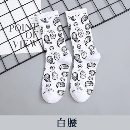 3 Pairs Men's Sports Style Street Skateboards  Crew Cactus Jack Hip Hop Harajuku Basketball Socks Women