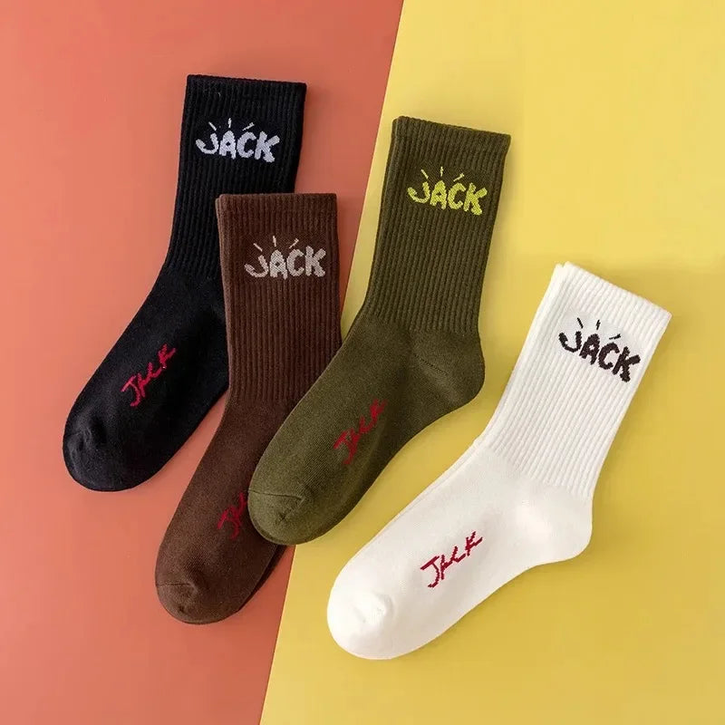 3 Pairs Unisex Casual Sports Socks, Cycling Skateboarding and Basketball, Couple Cotton Socks in a Gift Box