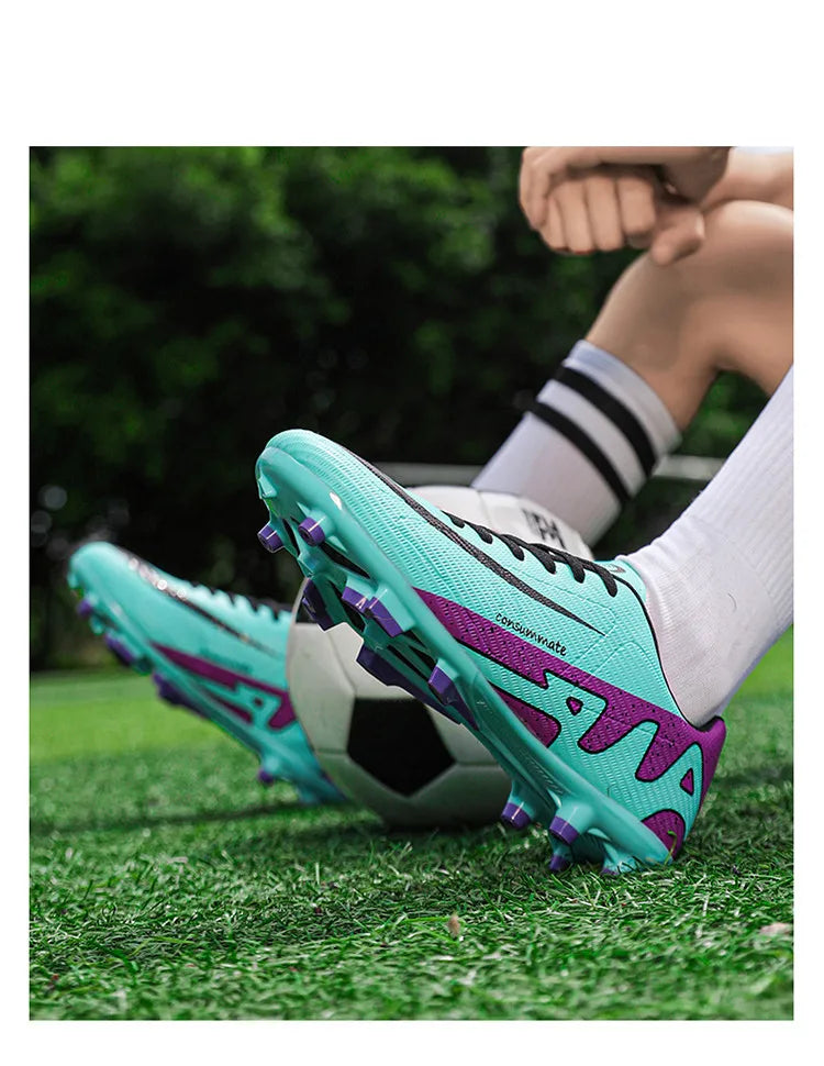 Cheap Long Spike Soccer Shoes Male Wearable Light Men’s Football Field Cleats Outdoor Lace-Up Football Sneaker For Men Trainers