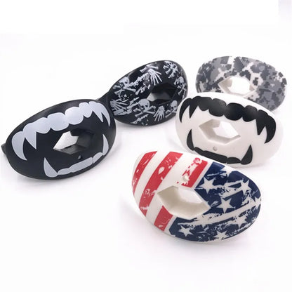 Football mouth guard lip guard fierce against sports guard hockey guard a variety of patterns