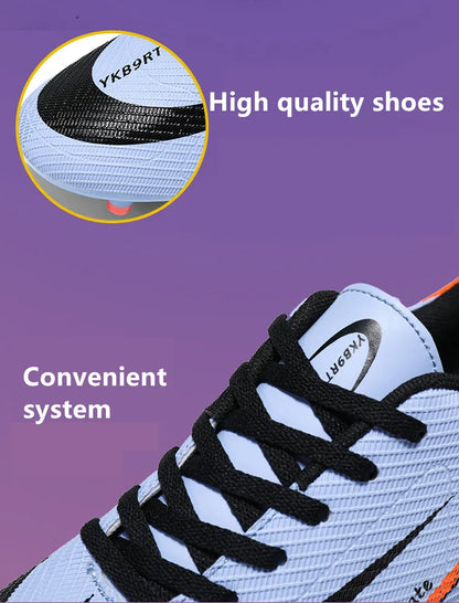 Cheap Long Spike Soccer Shoes Male Wearable Light Men’s Football Field Cleats Outdoor Lace-Up Football Sneaker For Men Trainers