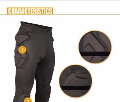 Men American Football Pants Soccer Training Pant Goalkeeper Sports Kits EVA Sponge Goal Keeper Goalie Shorts knee pad Protection