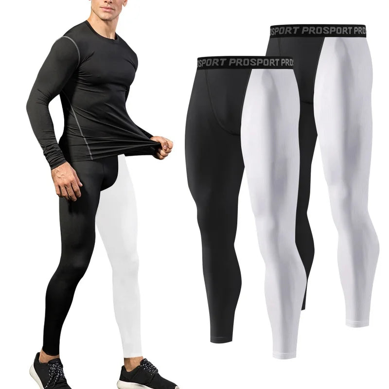 Gym Mens Fitness Running Sport Pants Athletics Tight Leggings Joggings Skinny Yoga Compression Trousers Lycras Sweatpants