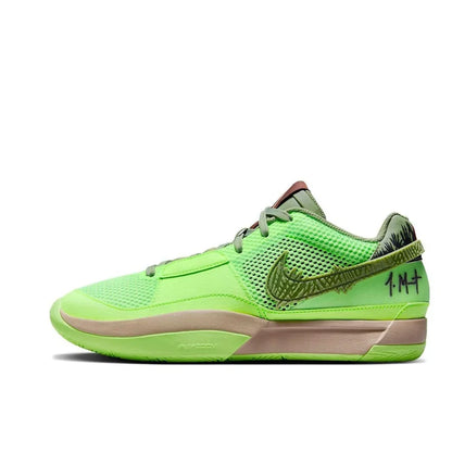 Nike new listing JA 1 men's low-top basketball shoes comfortable shock absorption wear Green