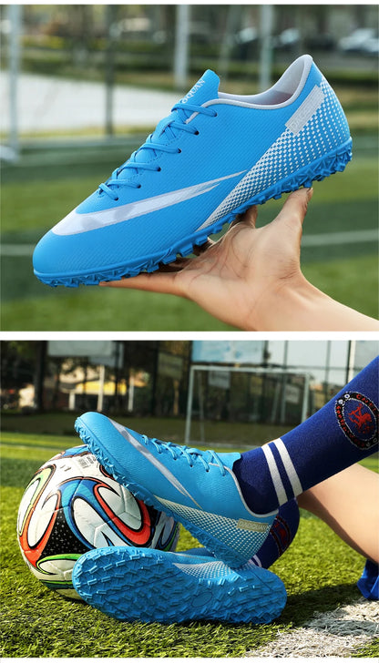 Turf Shoes Men Hard Court Youth Soccer Cleats Ultralight Women Football Boots Anti Skid Futasl Sneakers Big Size TF Chuteira