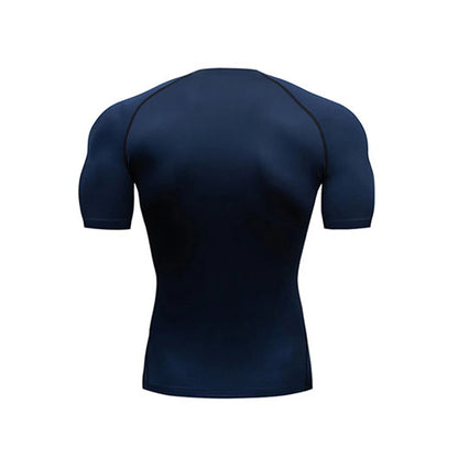 Men's Athletic Compression Shirts Athletic Quick Dry Breathable Rash Guard Athletic Tight Workout Tops Summer Men