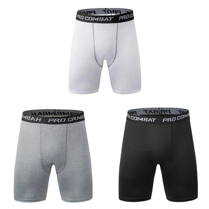 Men's Leggings Compression Pants Sports Leggings Basketball Quarter Shorts Quick Drying Running Training Stretch Fitness Pants