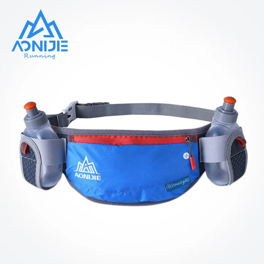 AONIJIE E882 Marathon Jogging Cycling Running Hydration Belt Waist Bag Pouch Fanny Pack Phone Holder with 170ml Water Bottles