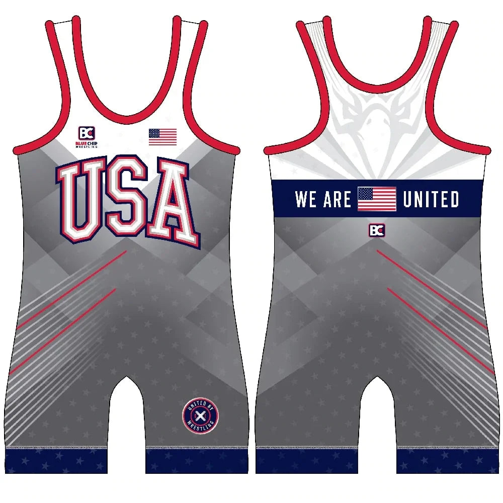 2023 Usa Professional Coverall Training Competition Freestyle Wrestling Suits High Elastic New Men's Gymnastics Wrestling Outfit