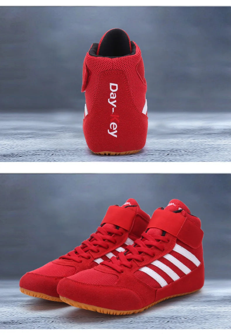 Original Mid Cut Pro Sambo Boots for Men Women Size 34-45 Wrestling Training Shoes Anti Slip Light Weight Gym Boxing Sneakers