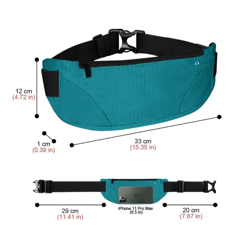 Women Men Running Belt Waist Bag Waterproof Breathable Fanny Packs Cycling Jogging Training Sports Fitness Gym Phone Pouch Bag