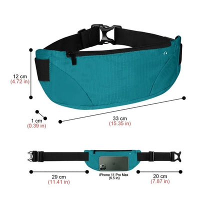 Women Men Running Belt Waist Bag Waterproof Breathable Fanny Packs Cycling Jogging Training Sports Fitness Gym Phone Pouch Bag