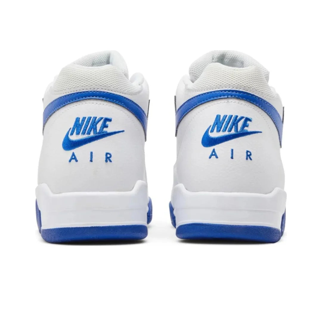 NIKE Original Flight Legacy Comfortable and versatile Men's Mid-top Retro Basketball Shoes Blue and Yellow