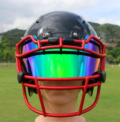 Universal Fit American Football Helmet Visor Chrome Anti-fog Rugby Eye Shield Visors for Adult and Youth Clear Football Visor