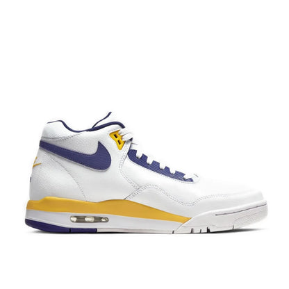 NIKE Original Flight Legacy Comfortable and versatile Men's Mid-top Retro Basketball Shoes Blue and Yellow