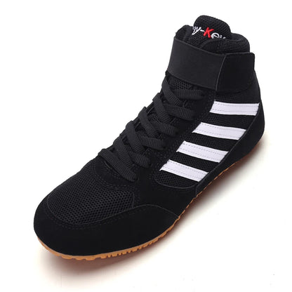 Original Mid Cut Pro Sambo Boots for Men Women Size 34-45 Wrestling Training Shoes Anti Slip Light Weight Gym Boxing Sneakers