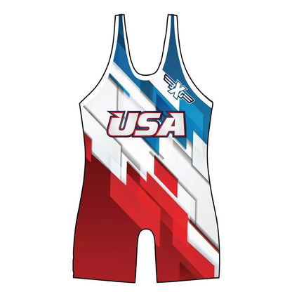 2023 Usa Professional Coverall Training Competition Freestyle Wrestling Suits High Elastic New Men's Gymnastics Wrestling Outfit