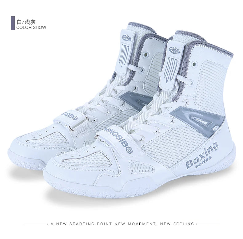 2023 New Boxing Shoes Men's and Women's Large 35-47 Wearable Boxing Boots Light Wrestling Sports Shoes Anti Slip Wrestling Boots