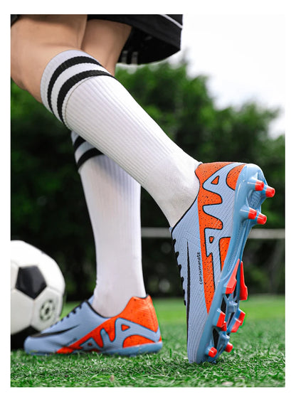 Cheap Long Spike Soccer Shoes Male Wearable Light Men’s Football Field Cleats Outdoor Lace-Up Football Sneaker For Men Trainers