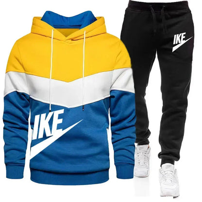 New Men's Autumn Winter Sets Zipper Hoodie+Pants Pieces Casual Tracksuit Male Sportswear Brand Clothing Sweat Suit