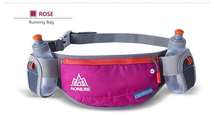 AONIJIE E882 Marathon Jogging Cycling Running Hydration Belt Waist Bag Pouch Fanny Pack Phone Holder with 170ml Water Bottles