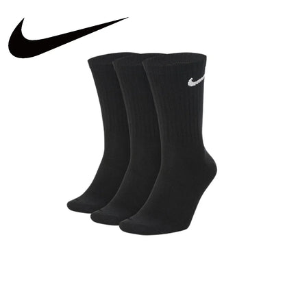 Nike LIGHTWEIGHT Unisex Quick Dry Training Socks 3 Pairs Winter Support Comfort Soft Black&White