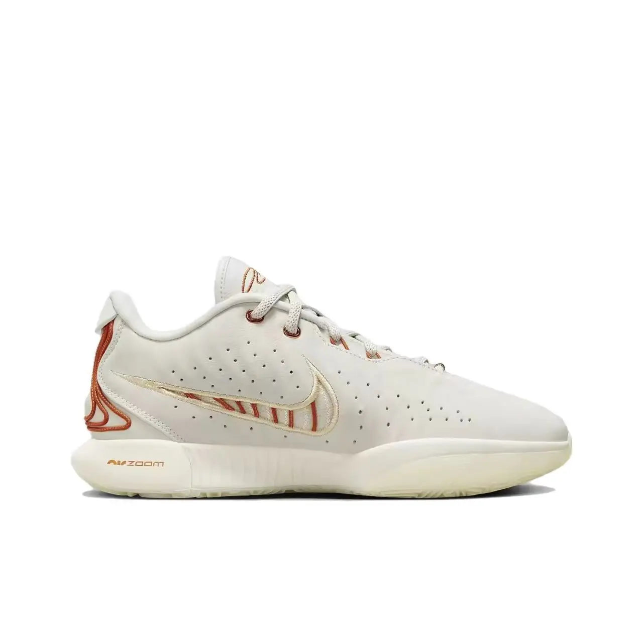 Nike LeBron 21 EP "Akoya" LBJ21 round toe lace up, durable, non slip, low top basketball shoe for men and women, white