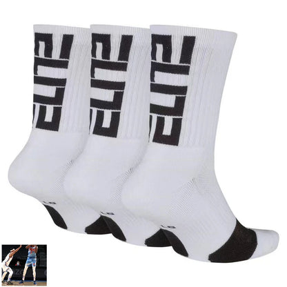 ELITE letter high top sports socks, American towel bottom thickened, professional elite basketball socks, long tube