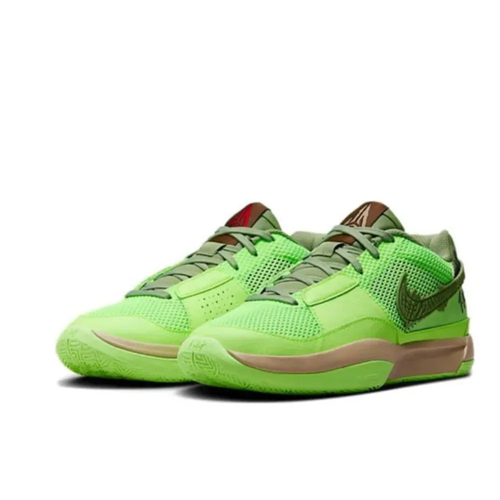 Nike new listing JA 1 men's low-top basketball shoes comfortable shock absorption wear Green