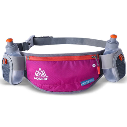 AONIJIE E882 Marathon Jogging Cycling Running Hydration Belt Waist Bag Pouch Fanny Pack Phone Holder with 170ml Water Bottles