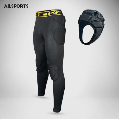 Men American Football Pants Soccer Training Pant Goalkeeper Sports Kits EVA Sponge Goal Keeper Goalie Shorts knee pad Protection