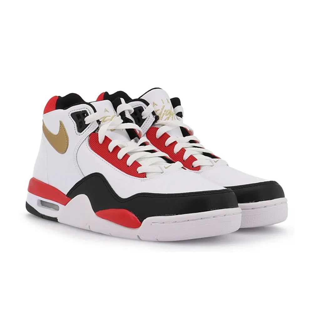 Nike Flight Legacy Low Lightweight Cushioning Basketball Shoes Man sneakers autumn Casual and comfortable sneakers Red&White