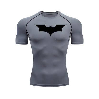 Men's Athletic Compression Shirts Athletic Quick Dry Breathable Rash Guard Athletic Tight Workout Tops Summer Men