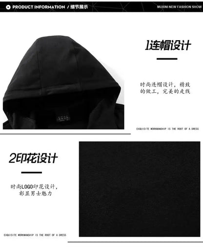 2024 Casual Sportswear Suit Men's Hoodie and Trousers Two-piece Zippered Hooded Sweatshirt Sweatpants Men's Suit