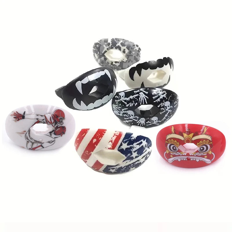 Football mouth guard lip guard fierce against sports guard hockey guard a variety of patterns