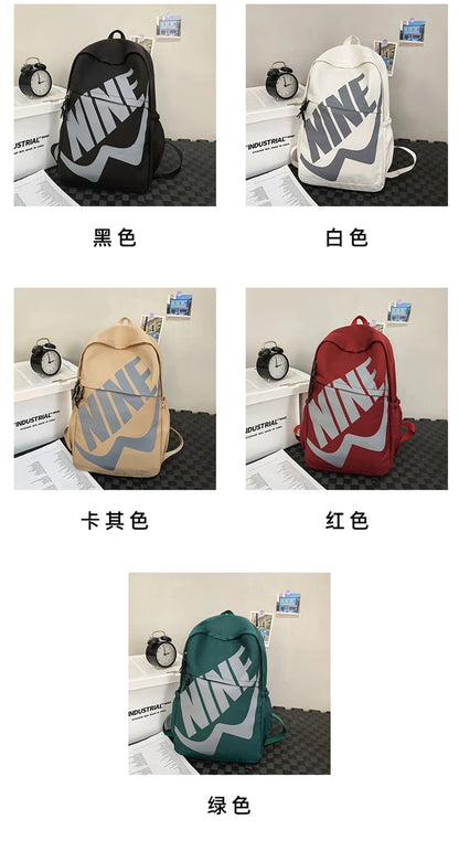 New Fashion Unisex's Backpack High Quality Large Capacity Shoulder Bag Multi Functional Handbag Letters Patterns School Bag