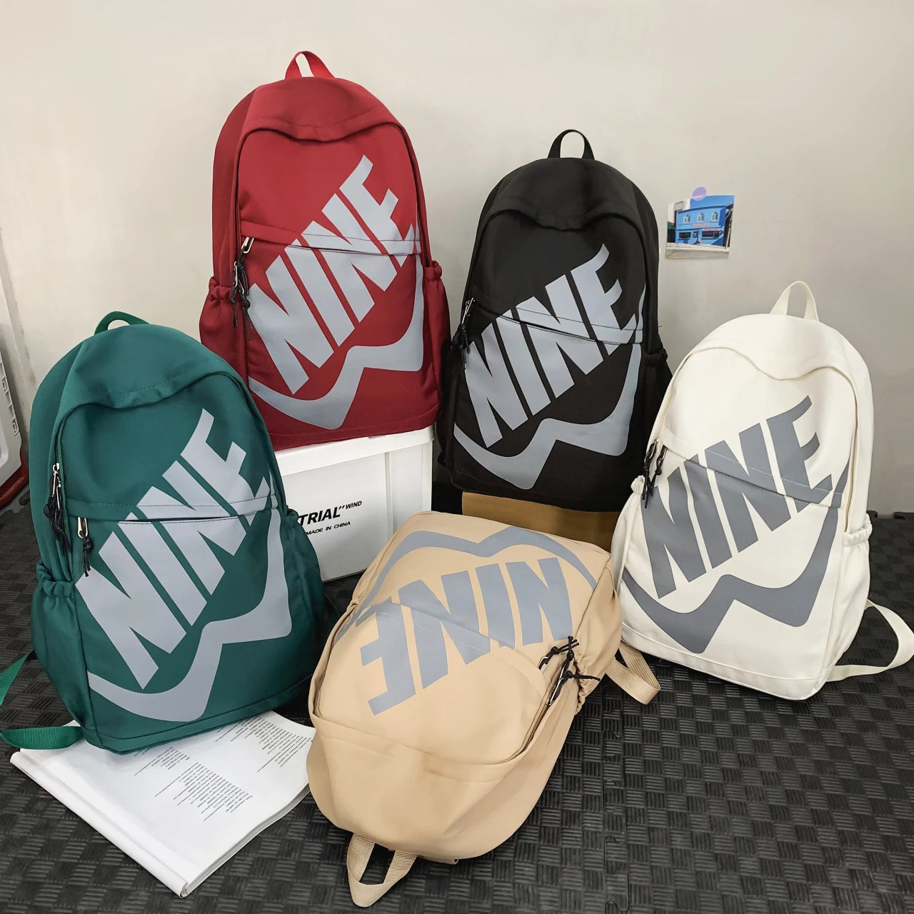 New Fashion Unisex's Backpack High Quality Large Capacity Shoulder Bag Multi Functional Handbag Letters Patterns School Bag