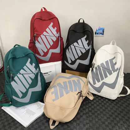 New Fashion Unisex's Backpack High Quality Large Capacity Shoulder Bag Multi Functional Handbag Letters Patterns School Bag