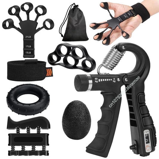 5-60Kg Adjustable Heavy Hand Gripper Fitness Hand Exerciser Grip Wrist Training Finger Gripper Hand Strengthener for Patient