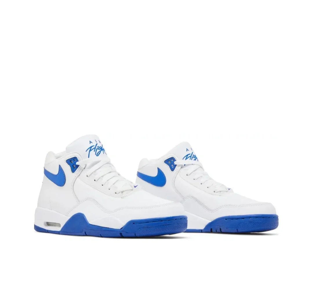 NIKE Original Flight Legacy Comfortable and versatile Men's Mid-top Retro Basketball Shoes Blue and Yellow