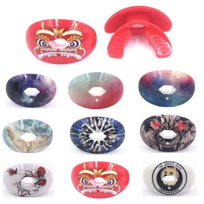 Football mouth guard lip guard fierce against sports guard hockey guard a variety of patterns