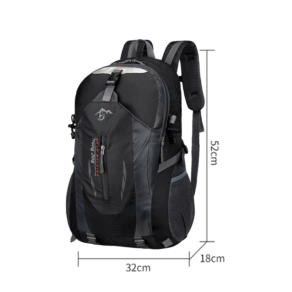 40L Large Travel Backpack Capacity Casual Men Women Outdoor Bag Waterproof Mountaineering Cycling Bag Hiking Sports Backpack