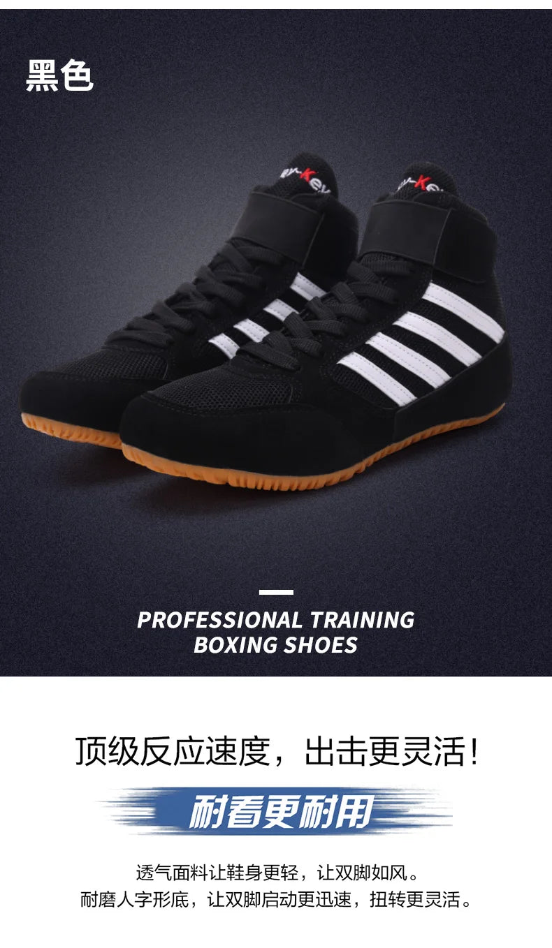 Original Mid Cut Pro Sambo Boots for Men Women Size 34-45 Wrestling Training Shoes Anti Slip Light Weight Gym Boxing Sneakers